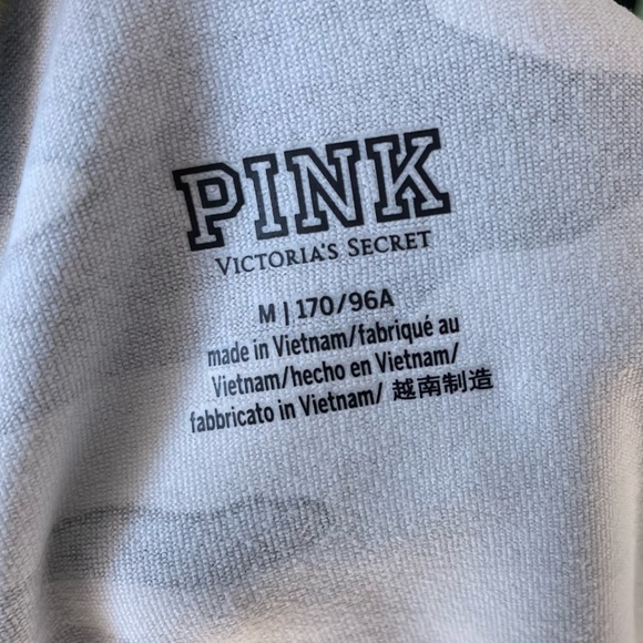 PINK VICTORIAS SECRET GREEN CAMOUFLAGE WRAP TOP SIZE MEDIUM - Picture 5 of 5